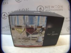 1 BOXED SET OF 8 APPROX CHEF SOMMELIER WINE GLASSES RRP Â£49.99