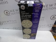 1 BOXED 5 INCHES (14CM) INDOOR / OUTDOOR WARM WHITE SPHERES WITH 150 LED LIGHTS RRP Â£39