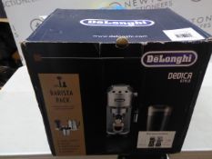 1 BOXED DE'LONGHI DEDICA BARISTA COFFEE MACHINE BUNDLE PACK SILVER ECKG6820 RRP Â£299