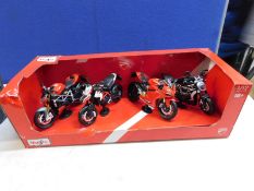 1 BOXED MAISTO 1:12 SCALE HIGHLY DETAILED MOTORCYCLES: DUCATI 4 PACK RRP Â£35.99