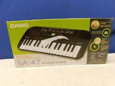 1 BOXED CASIO SA-47H5, MINI KEYBOARD IN BLACK RRP Â£39.99