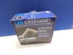 1 BOXED LIGHTS4YOU 13FT (4M) 152 LED ICE WHITE OUTDOOR ICICLE LIGHT RRP Â£49