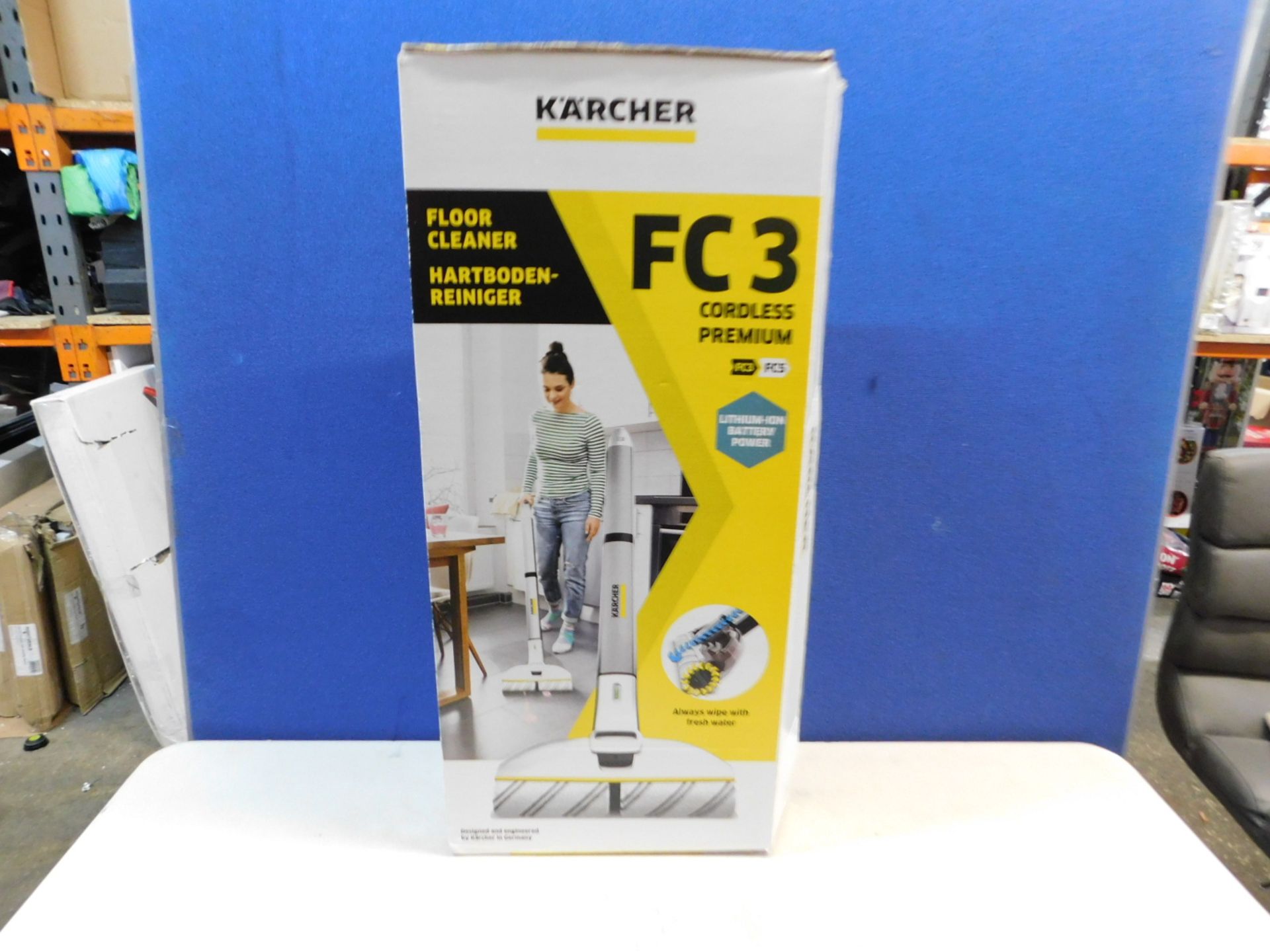 1 BOXED KARCHER HARD FLOOR CLEANER FC 3 CORDLESS PREMIUM RRP Â£199