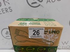 1 BOXED L-PRO DISPOSABLE WOODEN CUTLERY SET RRP Â£12.99