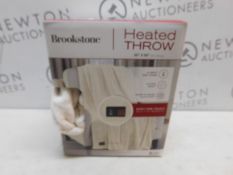 1 BOXED BROOKSTONE HEATED THROW 127 X 152 CM RRP Â£39.99