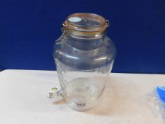 1 KILNER GLASS DRINKS DISPENSER 8L RRP Â£29