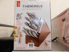 1 BOXED HENCKELS MODERNIST 20-PIECE SELF-SHARPENING KNIFE BLOCK SET RRP Â£199