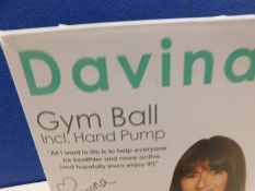 1 BRAND NEW SEALED BOXED DAVINA GYM BALL WITH HAND PUMP (BALL SIZE 65CM) RRP Â£19