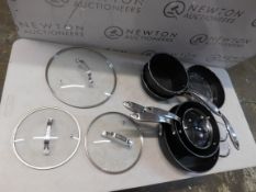 1 BOXED STARFRIT THE ROCK 10 PIECE (APPROX) NON-STICK COOKWARE PAN SET RRP Â£149.99