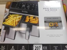 1 BOXED SUR LA TABLE DUAL BASKET AIR FRYER, 7.6L RRP Â£129