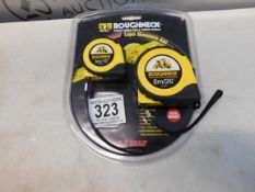1 PACKED ROUGHNECK E-Z READ TAPE MEASURE SET OF 2 RRP Â£22.99