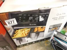 1 BOXED SUR LA TABLE DUAL BASKET AIR FRYER, 7.6L RRP Â£129