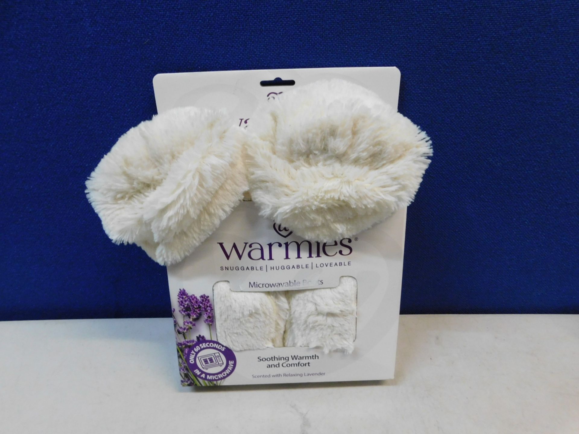 1 BOXED WARMIES FULLY HEATABLE WELLNESS SLIPPER BOOTS RRP Â£24.99