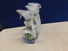 3 700ML BOTTLES OF CIF BATHROOM CLEANING SOLUTION RRP Â£29.99