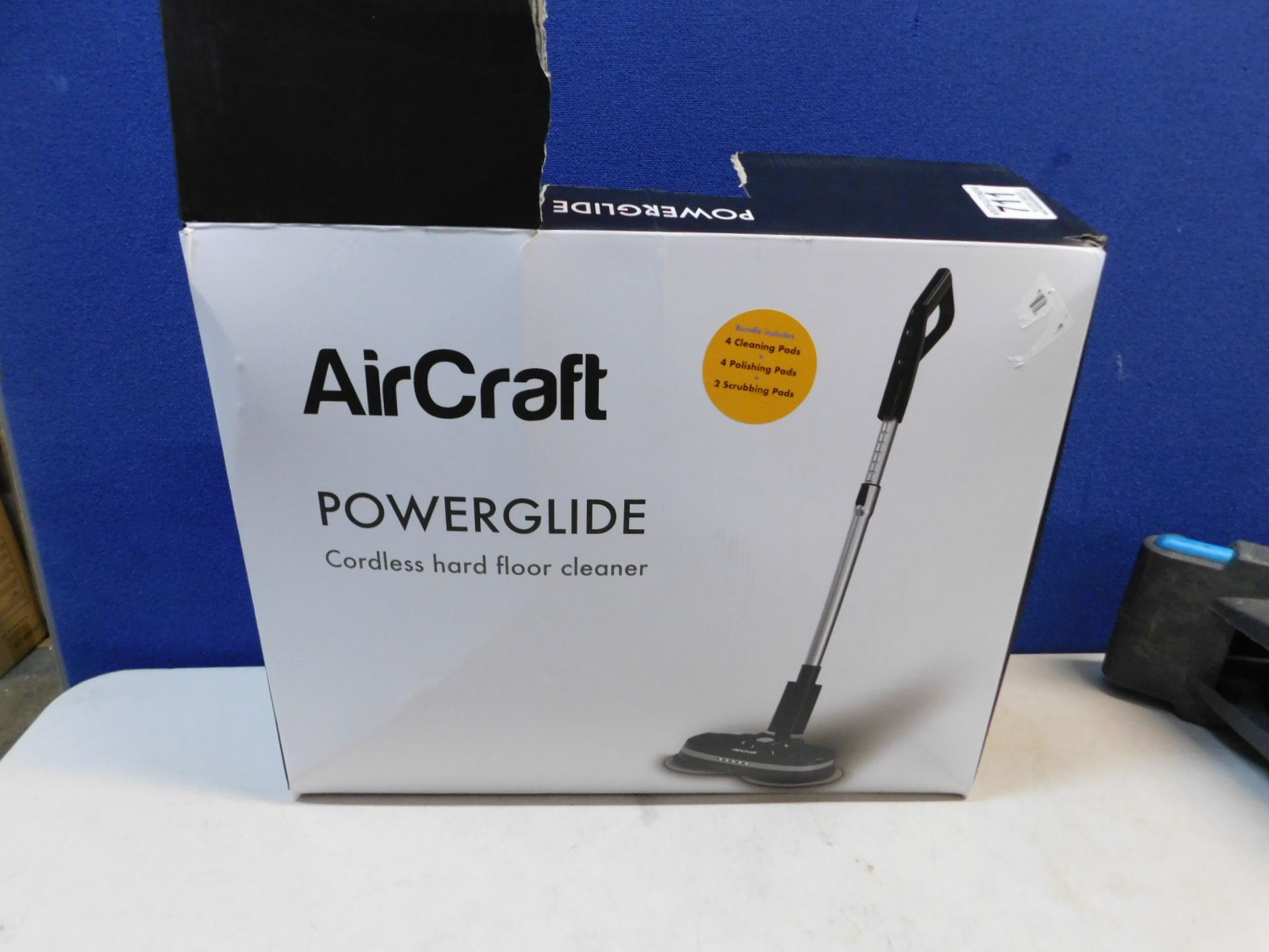 1 BOXED AIRCRAFT POWERGLIDE CORDLESS HARD FLOOR CLEANER & POLISHER RRP Â£199