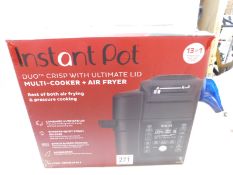 1 BOXED INSTANT POT GOURMET CRISP ULTIMATE 13-IN-1 PRESSURE COOKER & AIR FRYER, 6.2L RRP Â£249