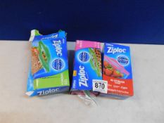 3 BOXES OF ASSORTED ZIPLOC FREEZER/SPACE BAGS RRP Â£39.99
