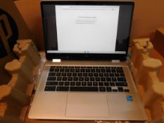 1 BOXED HP CHROMEBOOK X360, INTEL PENTIUM SILVER N6000, 4GB RAM, 64GB EMMC, 14 INCH CONVERTIBLE