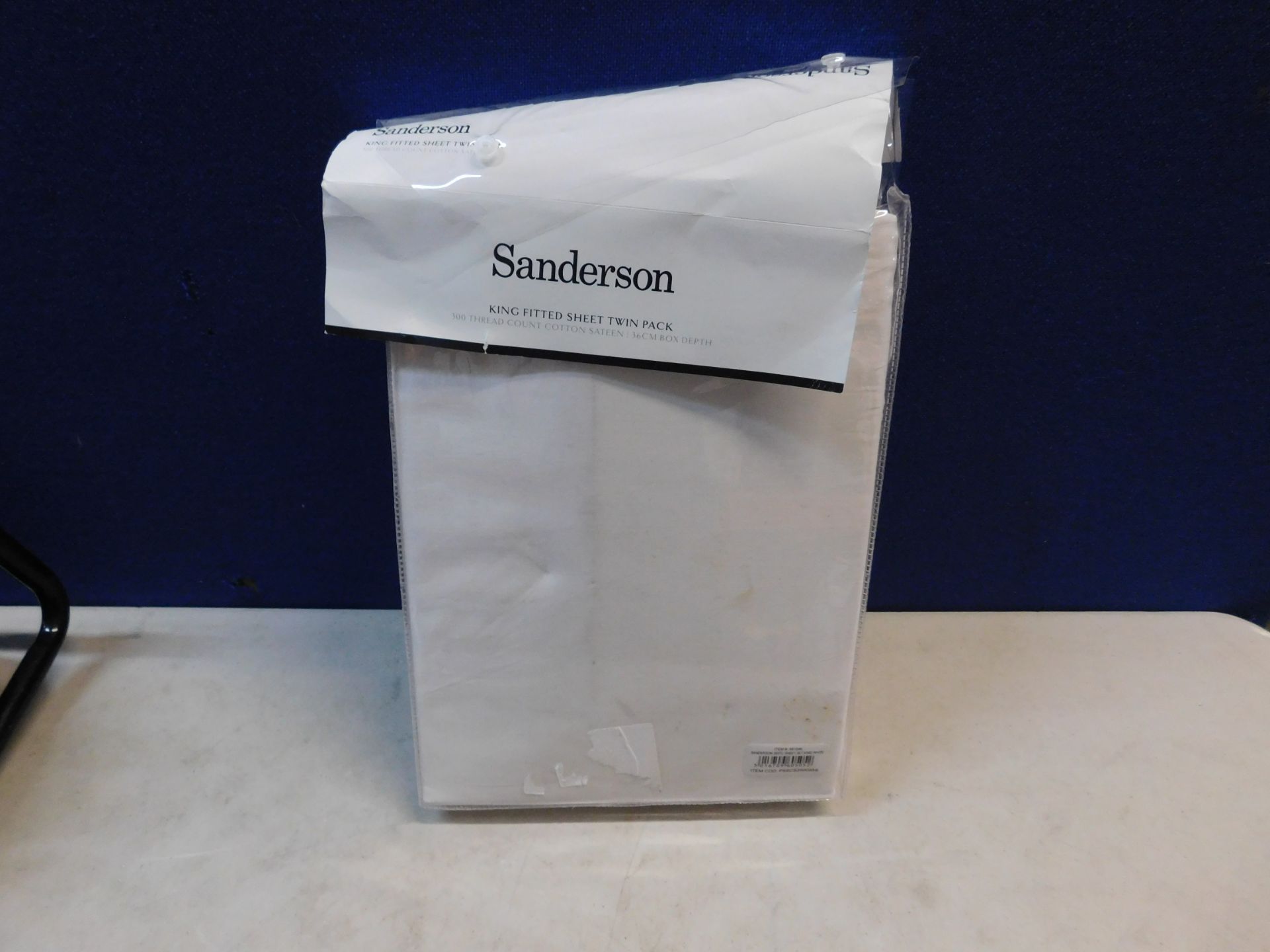 1 BAGGED SANDERSON KING SIZE FITTED SHEETS RRP Â£29