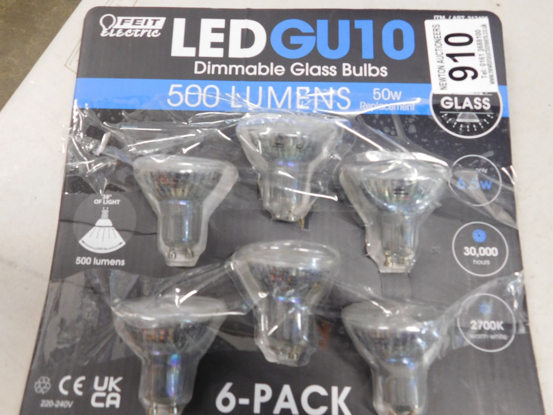 1 SET OF 6 FEIT ELECTRIC GU10 BULBS RRP Â£19