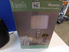 1 BOXED LUMIS LIGHTING ELEANOR CRYSTAL TABLE LAMP RRP Â£79