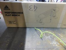 1 BOXED ADIDAS PERFORMANCE FLAT BENCH ADBE-10222 RRP Â£129.99 (LIKE NEW IN THE BOX)