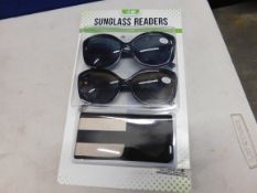 1 PACK OF SUN READER READING GLASSES IN STRENGTH +2.00 RRP Â£19.99