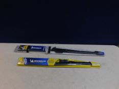 2 PACKS OF MICHELIN STEALTH WIPER BLADES IN VARIOUS SIZES RRP Â£39.99