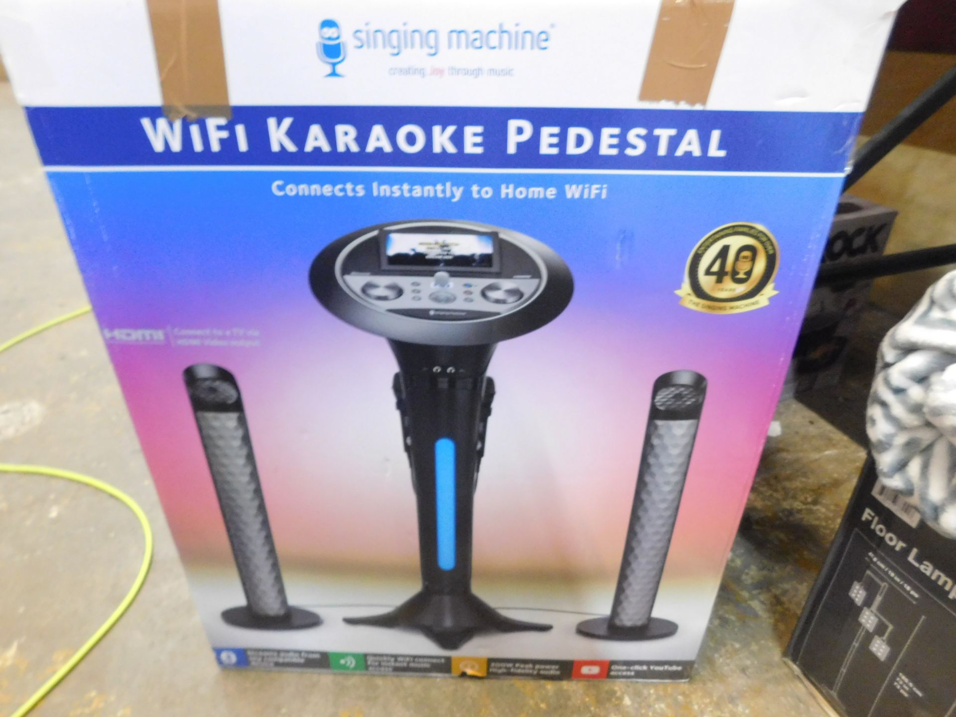 1 BOXED SINGING MACHINE WIFI KARAOKE PEDESTAL RRP Â£299.99