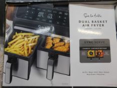 1 BOXED SUR LA TABLE DUAL BASKET AIR FRYER, 7.6L RRP Â£129