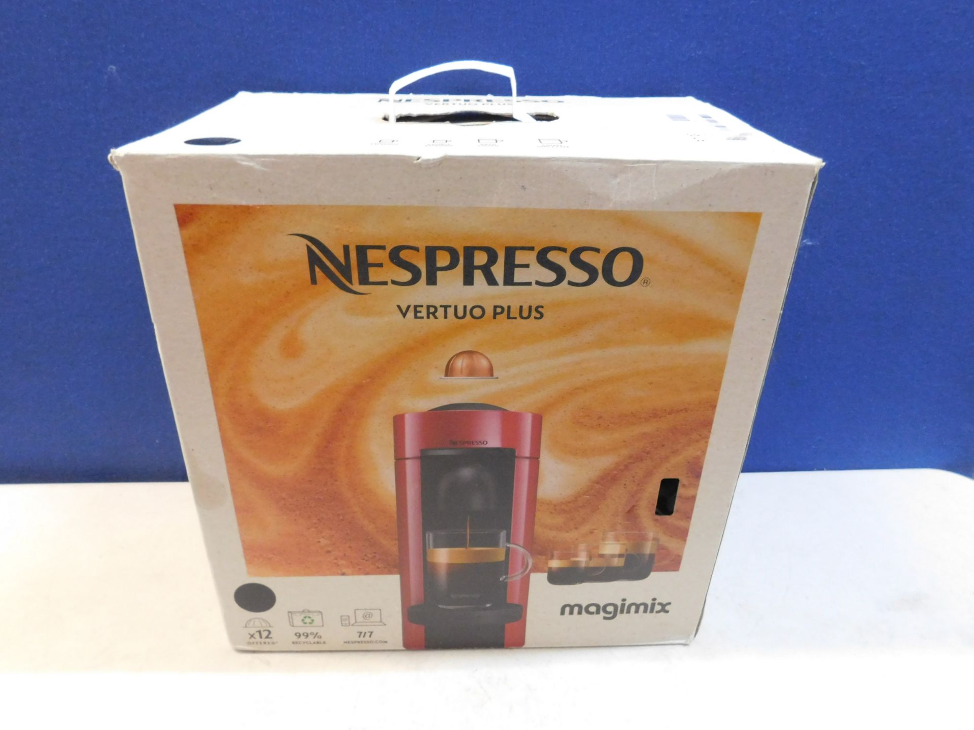 1 BOXED NESPRESSO VERTUO PLUS 11399 COFFEE MACHINE BY MAGIMIX RRP Â£129