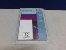 1 PACK OF 5 MOLESKINE CLASSIC JOURNALS RRP Â£29.99