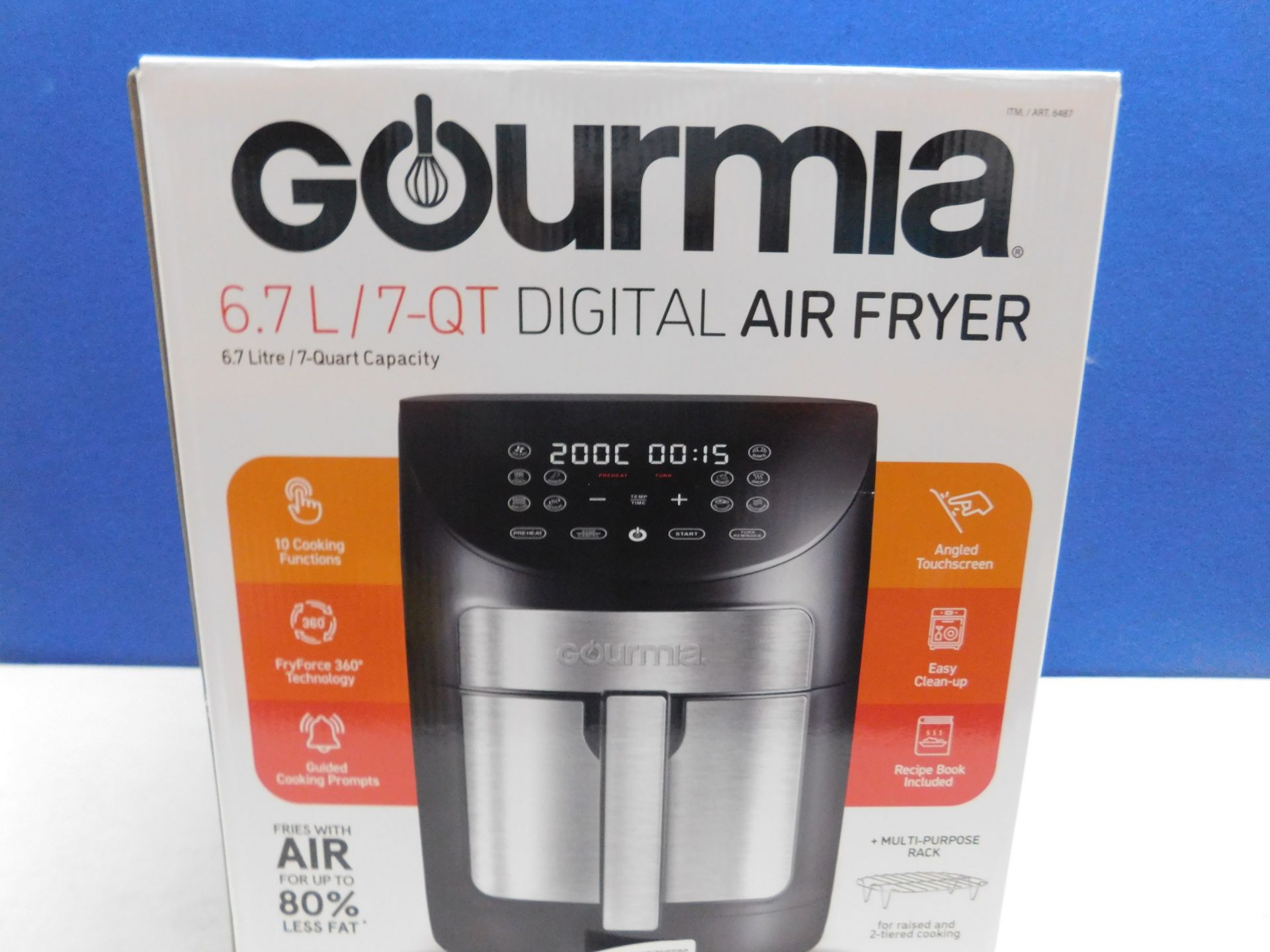 1 BOXED GOURMIA 6.7L DIGITAL AIR FRYER RRP Â£89.99