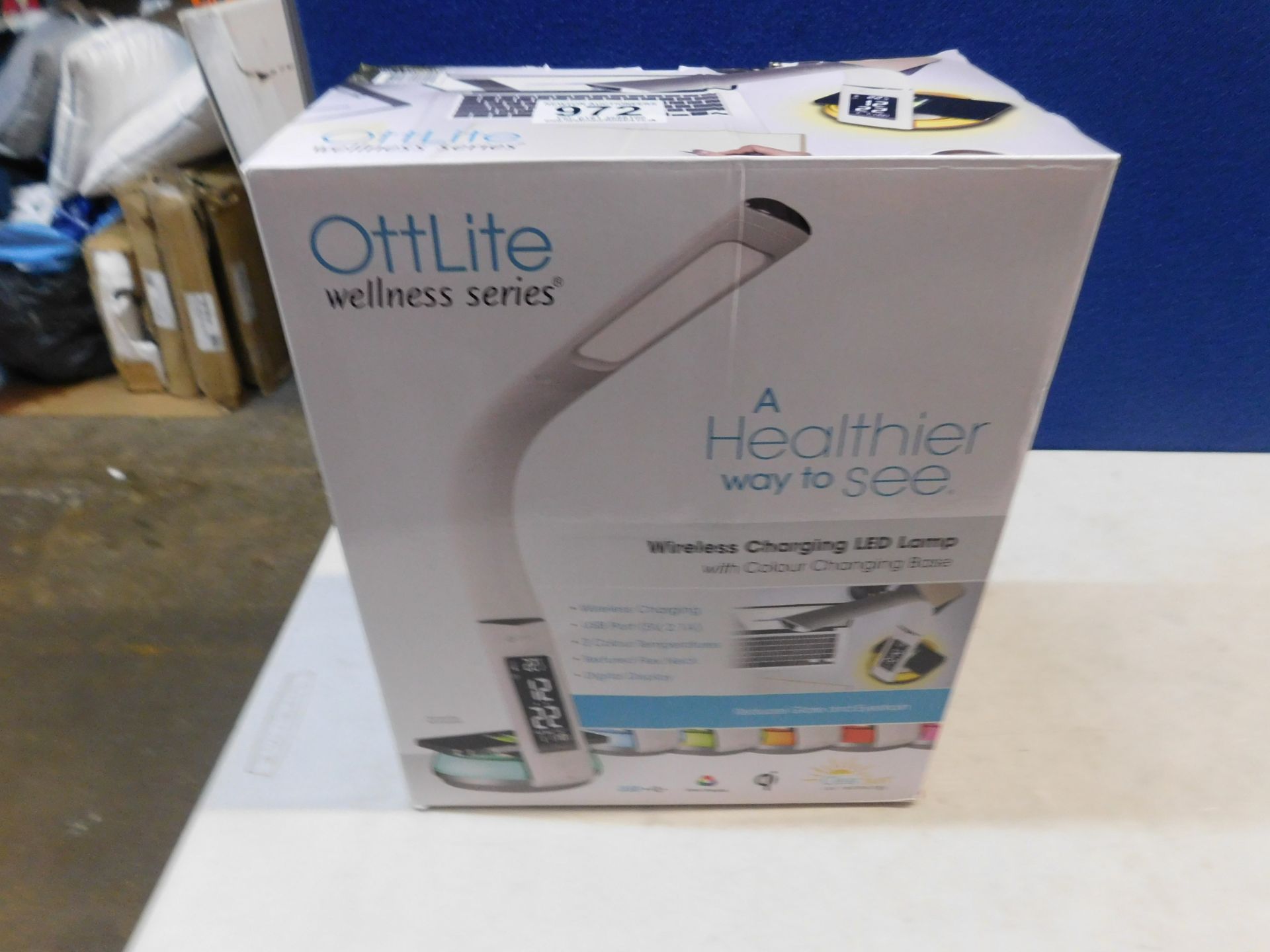 1 BOXED OTTLITE WELLNESS SERIES TABLE LAMP WITH WIRELESS CHARGING RRP Â£49