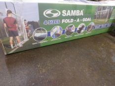 1 BOXED SAMBA MULTI SIZE FOLDING FOOTBALL GOAL RRP Â£129