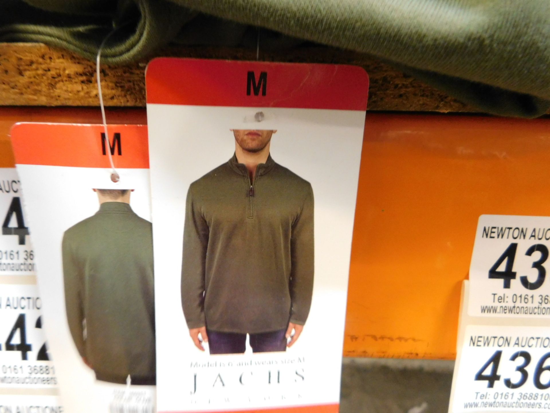 1 BRAND NEW MENS JACHS NEW YORK 1/4 JUMPER IN OLIVE SIZE M RRP Â£24.99