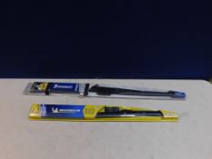 2 PACKS OF MICHELIN STEALTH WIPER BLADES IN VARIOUS SIZES RRP Â£39.99