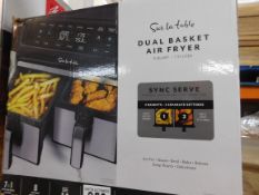 1 BOXED SUR LA TABLE DUAL BASKET AIR FRYER, 7.6L RRP Â£129