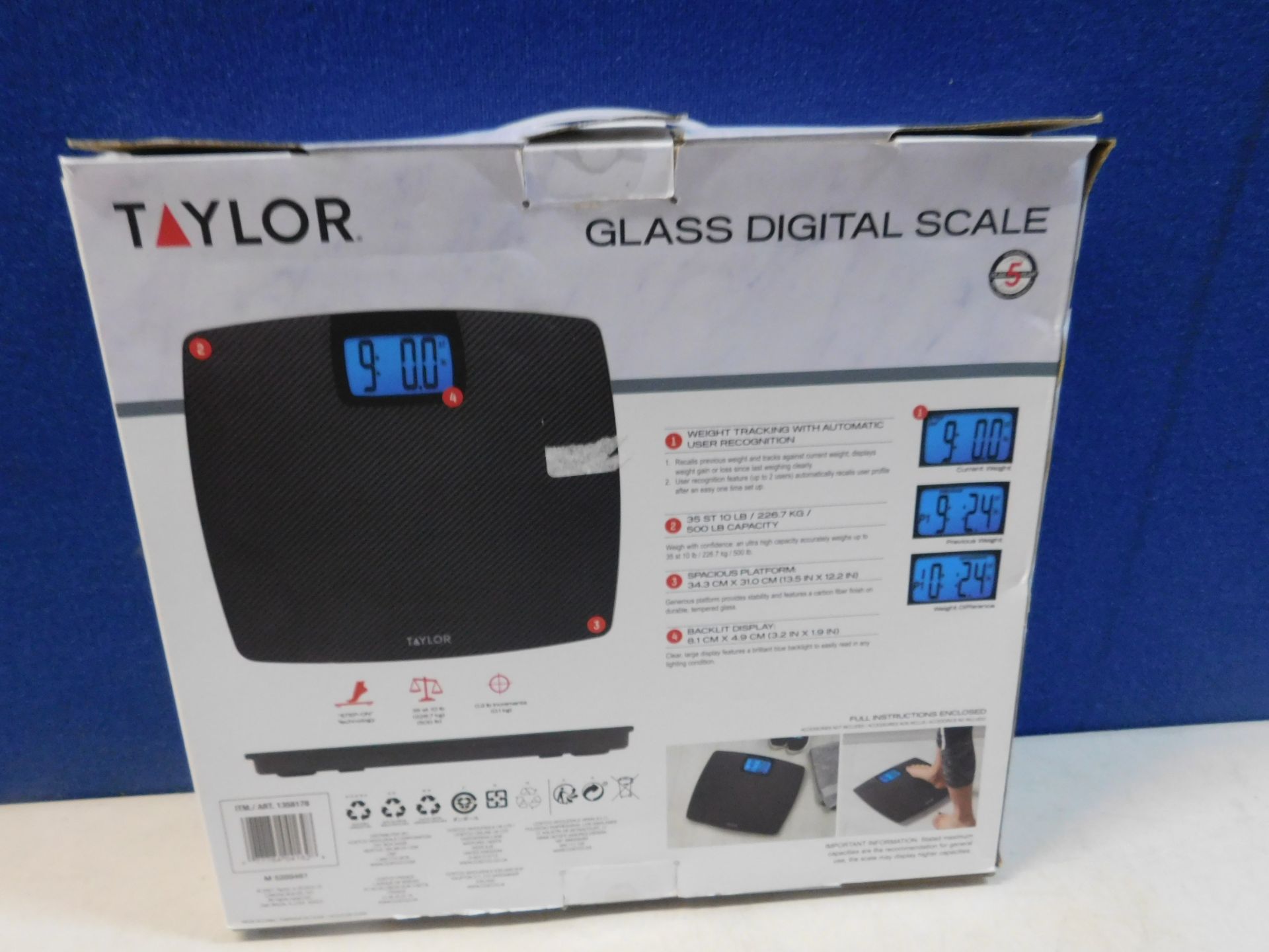 1 BOXED TAYLOR DIGITAL SCALE RRP Â£29.99