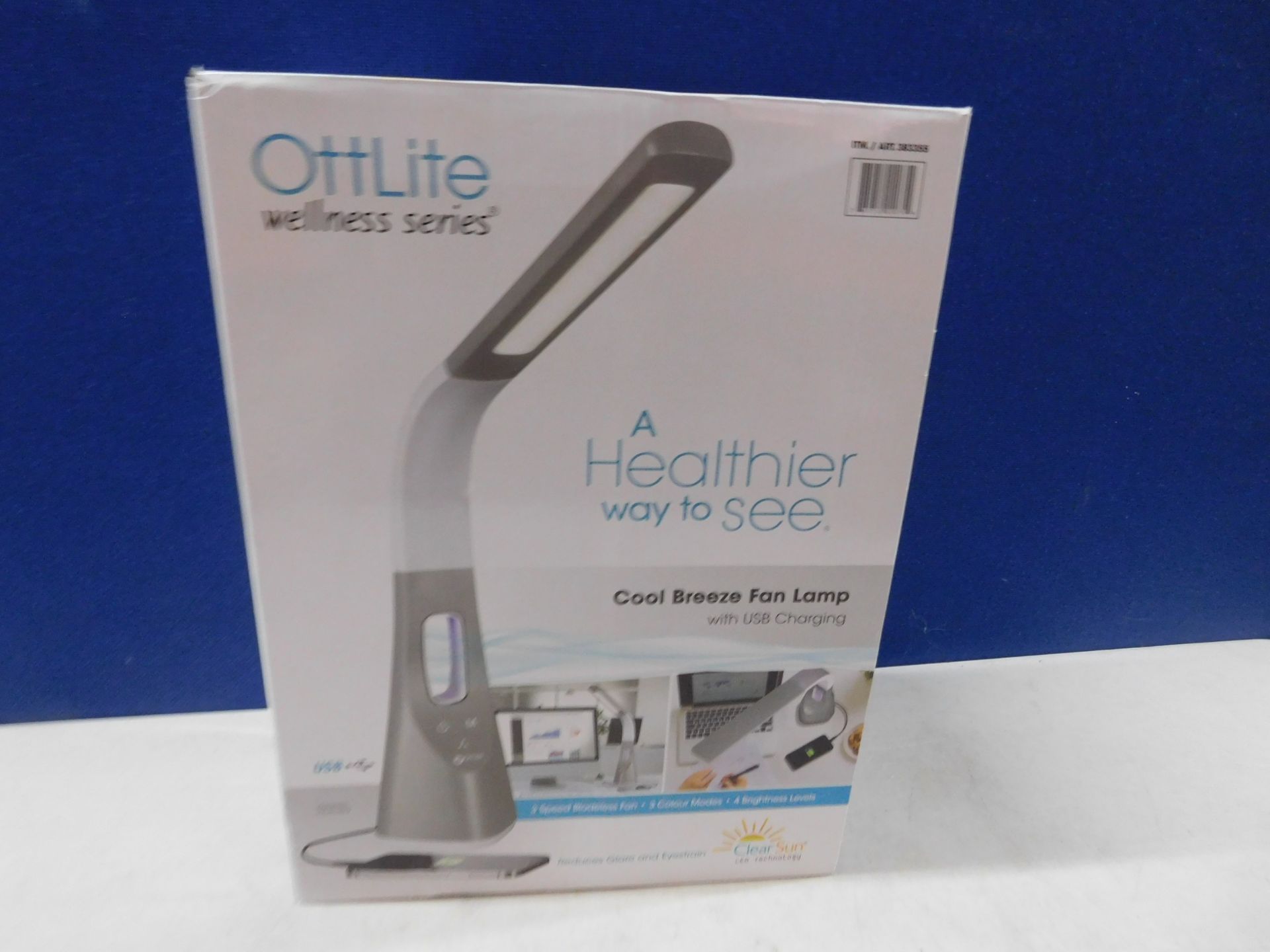 1 BOXED OTTLITE WELLNESS SERIES TABLE LAMP WITH WIRELESS CHARGING RRP Â£49