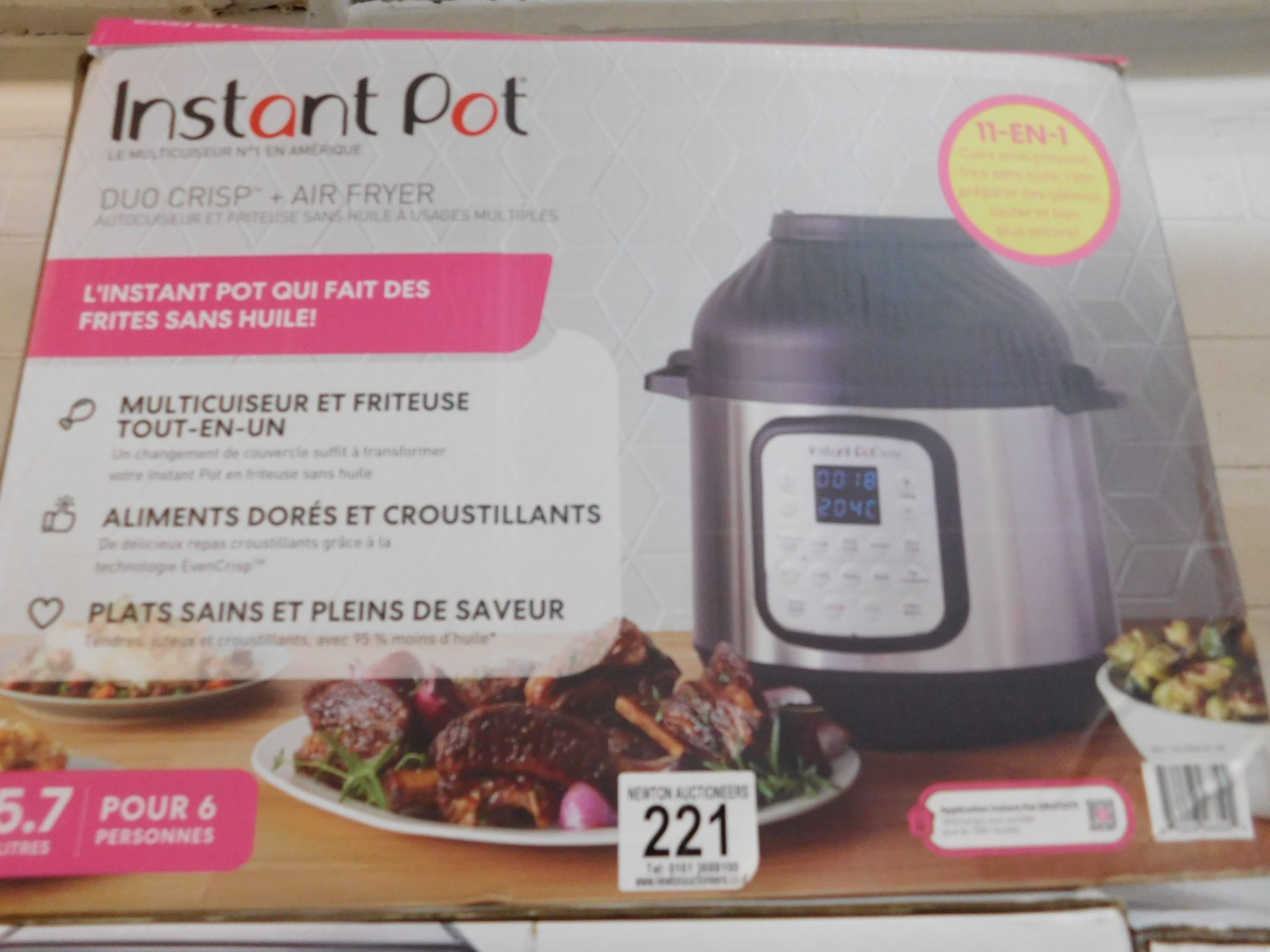 1 BOXED SUR LA TABLE DUAL BASKET AIR FRYER, 7.6L RRP Â£129