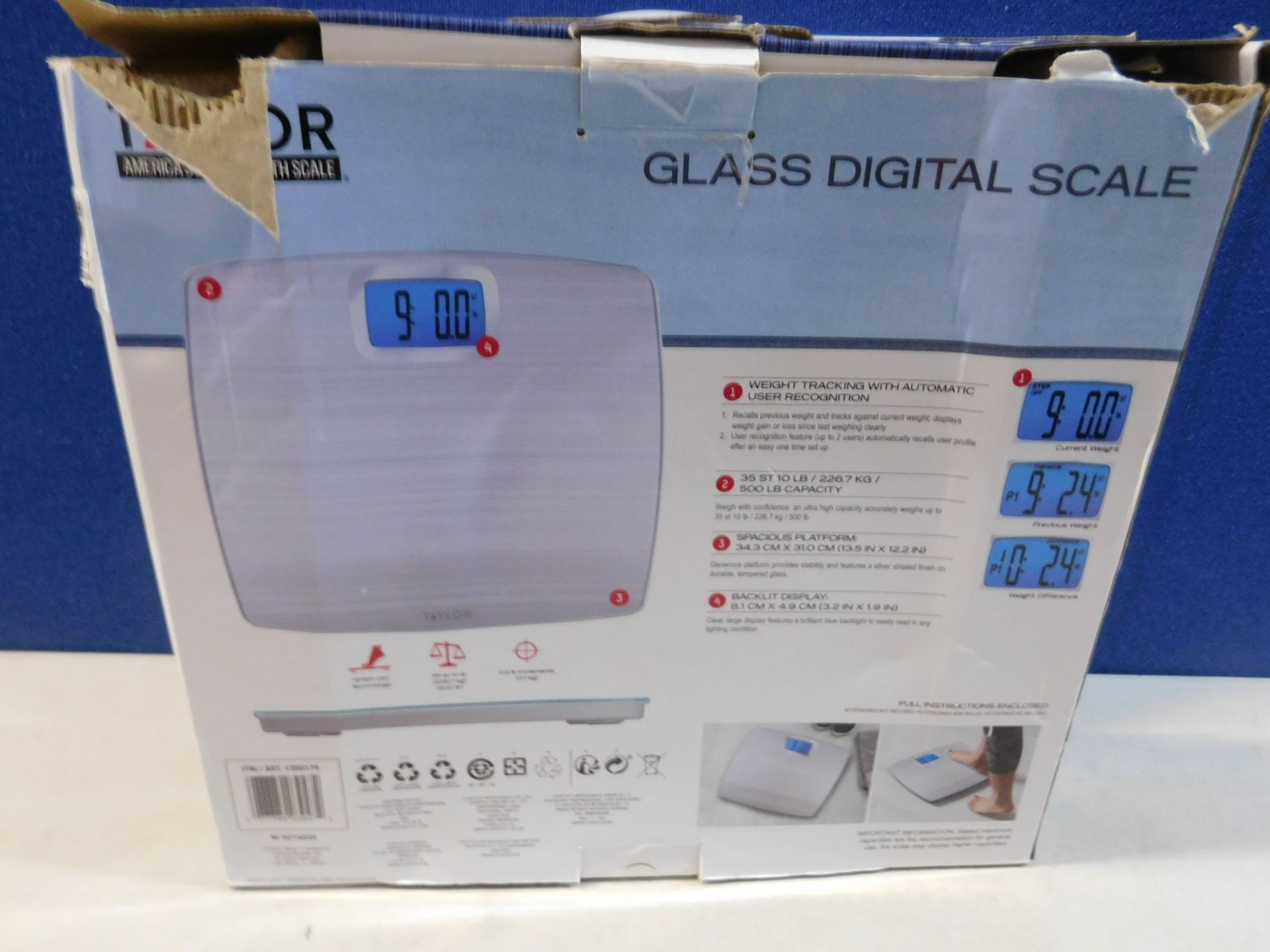 1 BOXED TAYLOR DIGITAL SCALE RRP Â£29.99