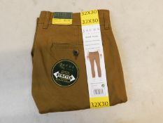 1 BRAND NEW MENS JACHS NEW YORK BOWIE CHINO SIZE 32 X 30 RRP Â£19