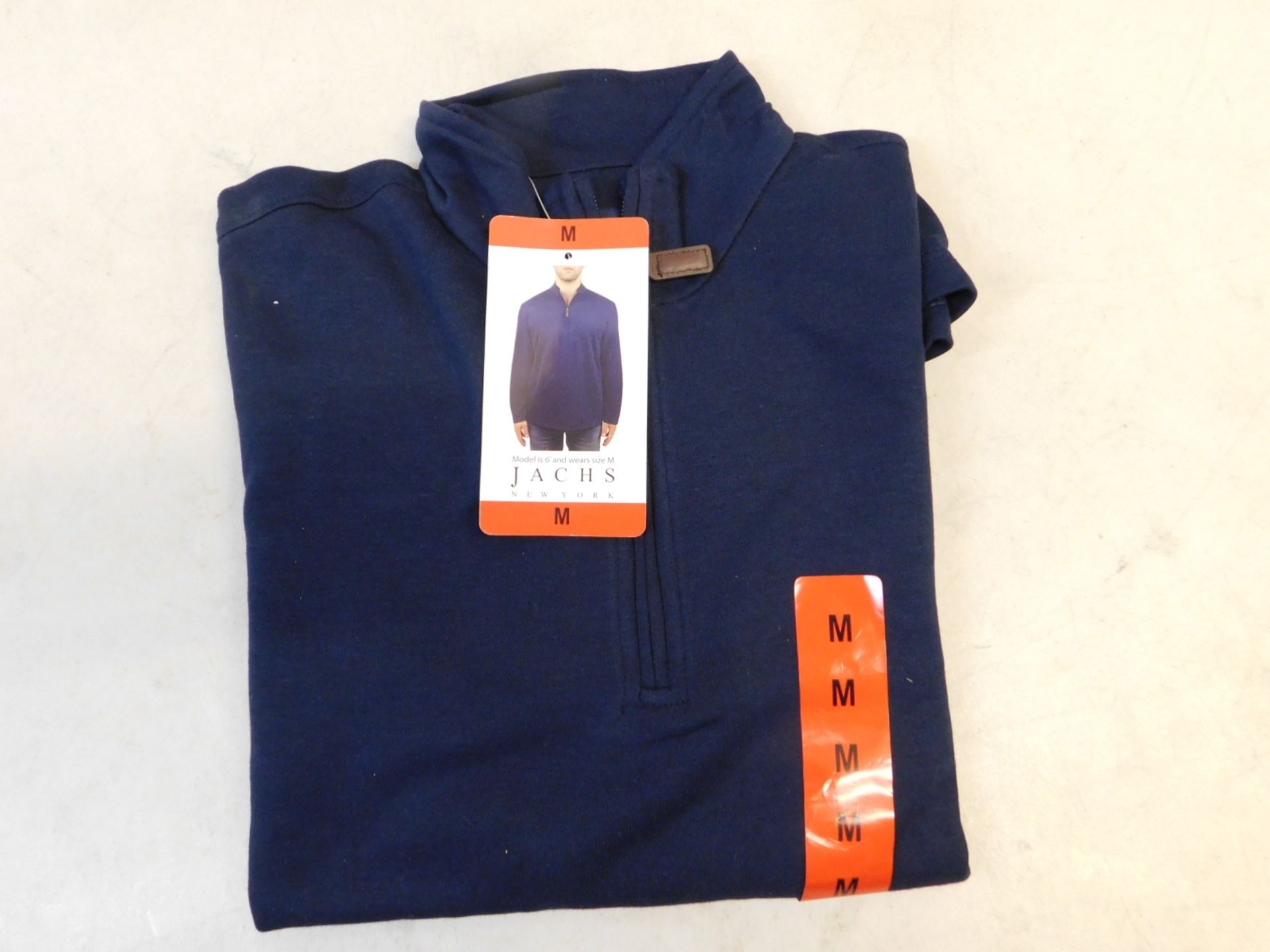 1 BRAND NEW MENS JACHS NEW YORK 1/4 JUMPER IN NAVY SIZE M RRP Â£24.99