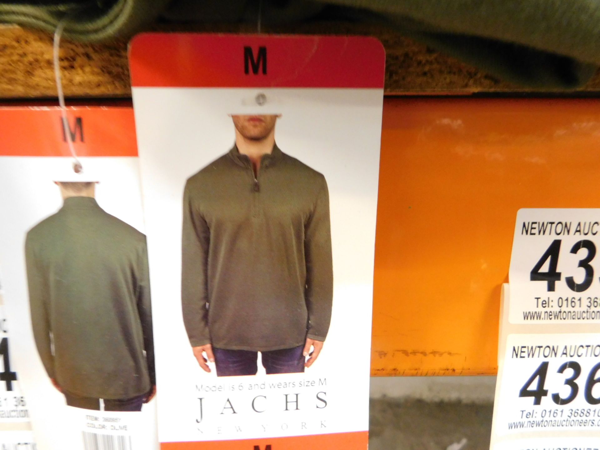 1 BRAND NEW MENS JACHS NEW YORK 1/4 JUMPER IN OLIVE SIZE M RRP Â£24.99