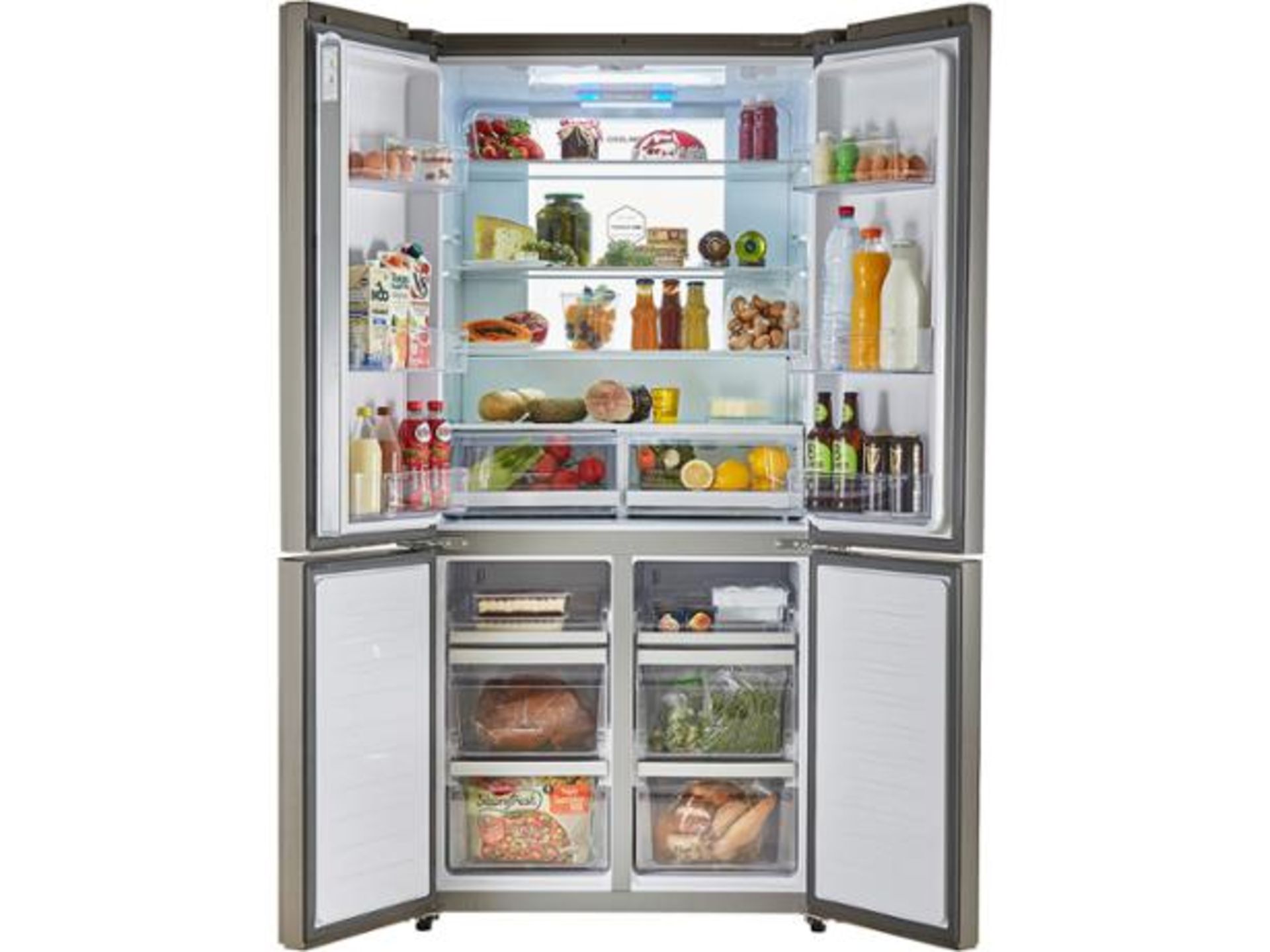 1 HAIER CUBE HTF-610DM7 FRIDGE FREEZER RRP Â£1499 (WORKING, DENTS, PICTURES FOR ILLUSTRATION