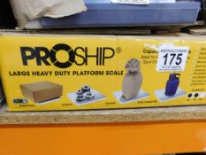 1 BOXED ABCON PROSHIP LARGE HEAVY DUTY ELECTRONIC SCALE (181KG/ 400LBS CAPACITY) RRP Â£129.99