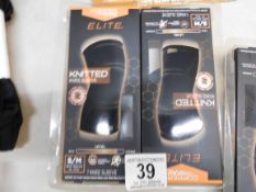 1 BOXED 2PK COPPER FIT ELITE KNEE SLEEVES SIZE S-M RRP Â£44.99
