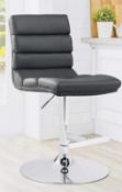 1 BAYSIDE FURNISHINGS GRAY BONDED LEATHER GAS LIFT BAR STOOL RRP Â£119.99 (PICTURES FOR ILLUSTRATION