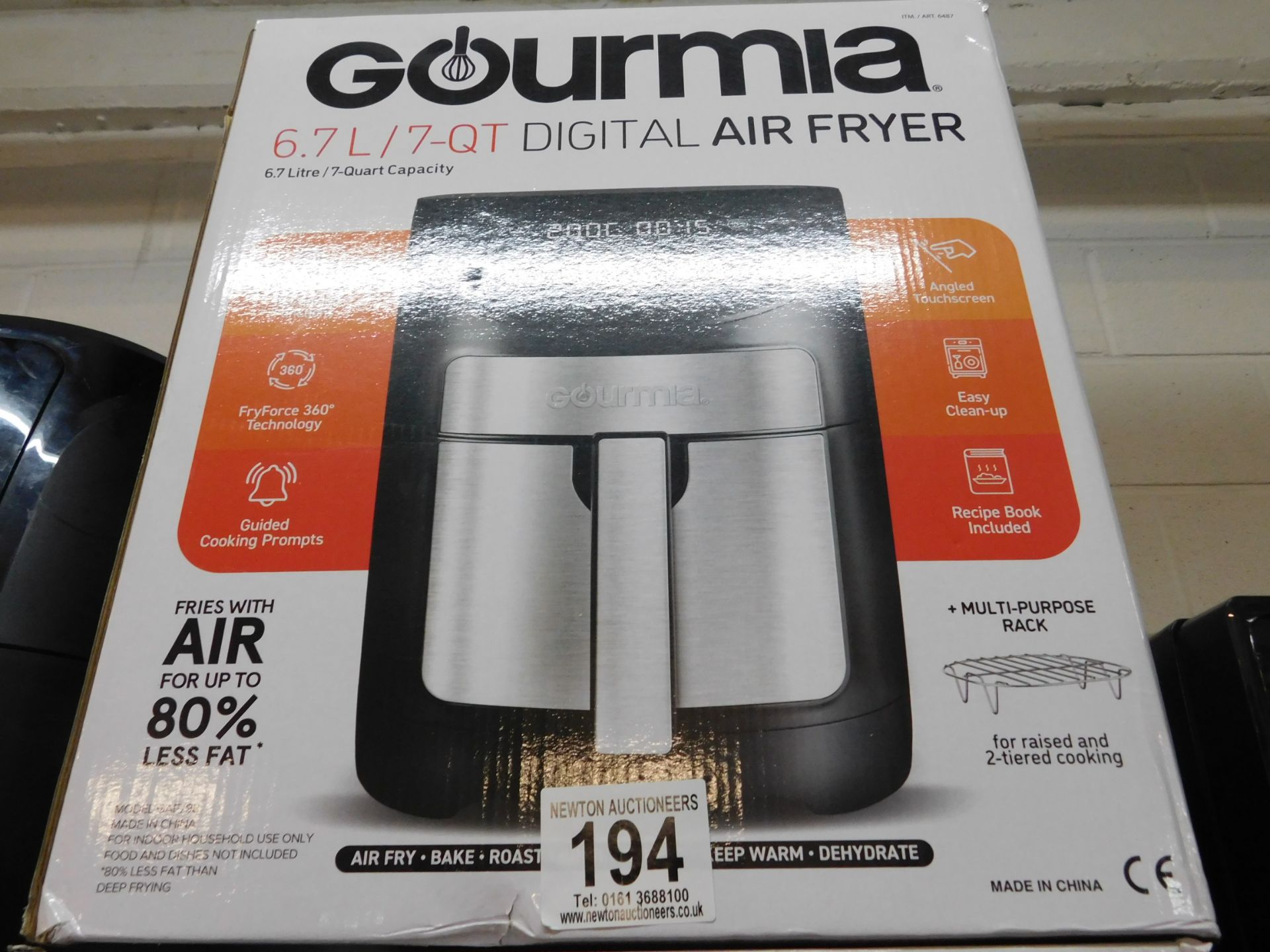 1 BOXED GOURMIA 5.7L DIGITAL AIR FRYER RRP Â£89.99